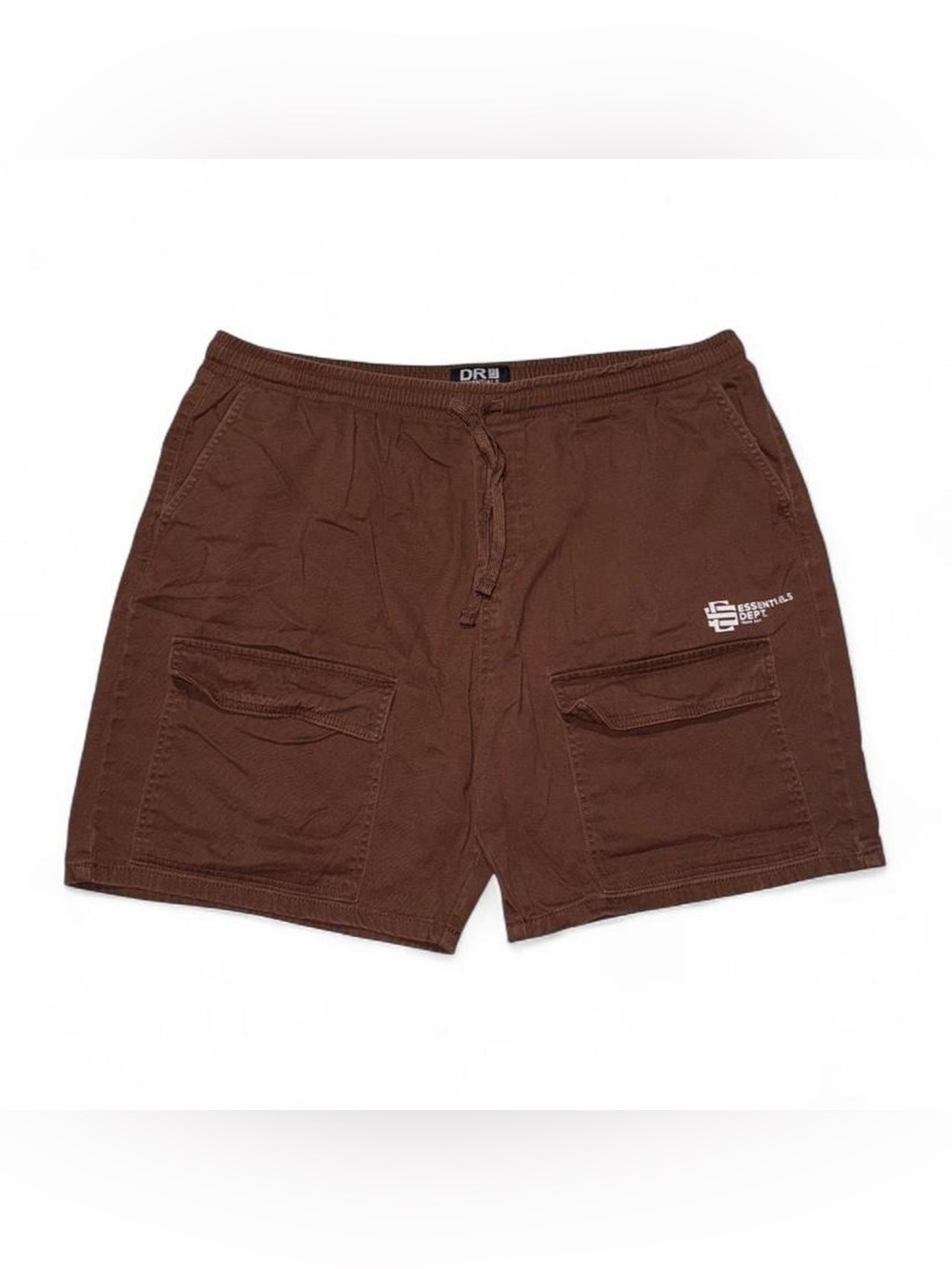 Essentials Chocolate Brown Cargo Shorts with Utility Pockets